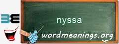 WordMeaning blackboard for nyssa